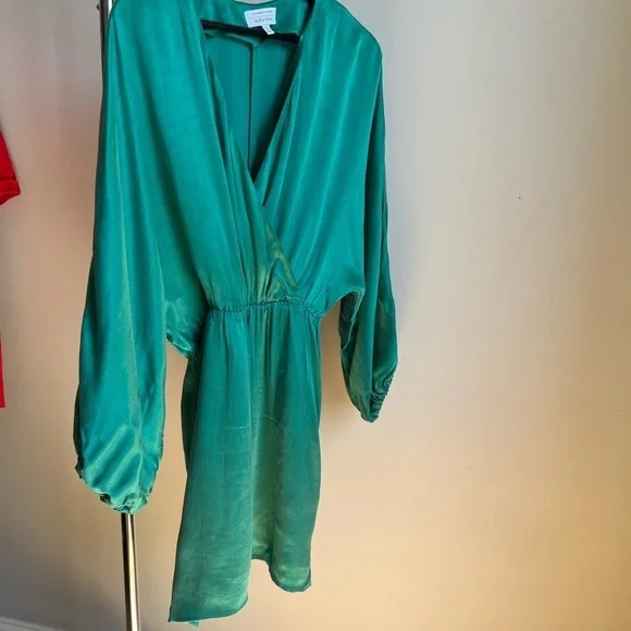 & other Stories Green Classic Midi Dress with Long Sleeves in Size 4 - Picture 5 of 8
